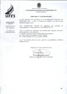 Portaria 1133-GR-2012