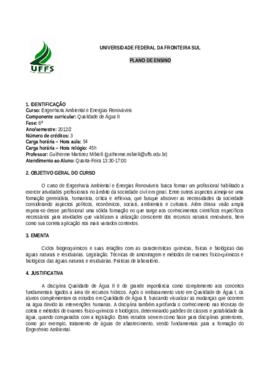 Qualidade da Água II