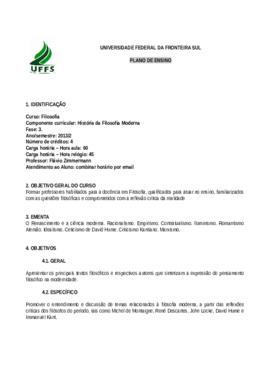 História da Filosofia Moderna