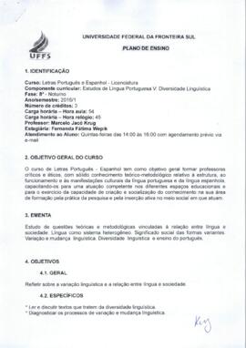 Estudos de Língua Portuguesa V