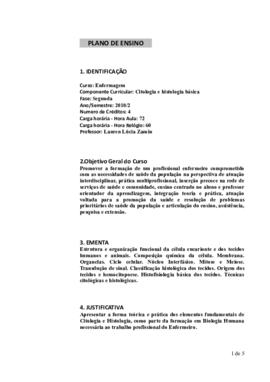 Citologia e Histologia Básica