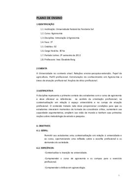 Introdução à Agronomia