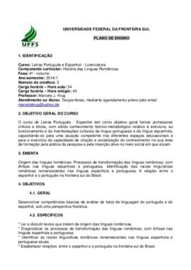História das Línguas Românicas