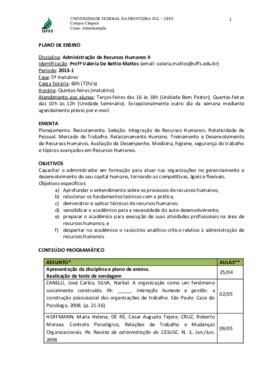 Administração de Recursos Humanos II