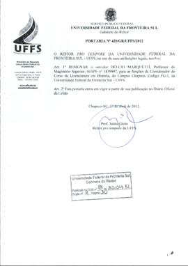 Portaria 420-GR-2012