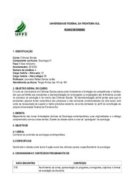 Sociologia IV