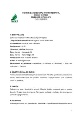 Metodologia do Ensino de Filosofia