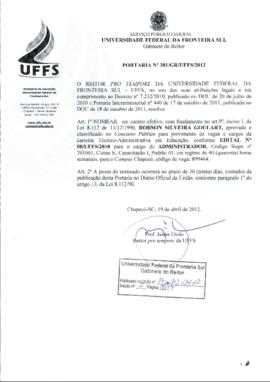 Portaria 381-GR-2012