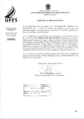 Portaria 050-GR-2012
