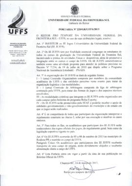 Portaria 220-GR-2013