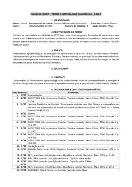 Teoria e Metodologia do Ensino de História