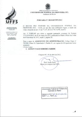 Portaria 282-GR-2012