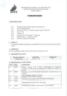 Estágio Curricular Supervisionado III