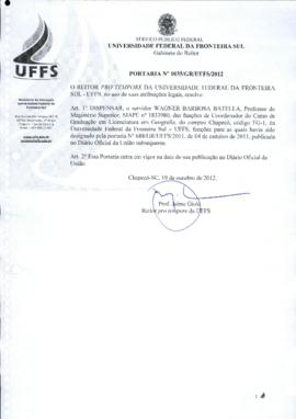 Portaria 1035-GR-2012