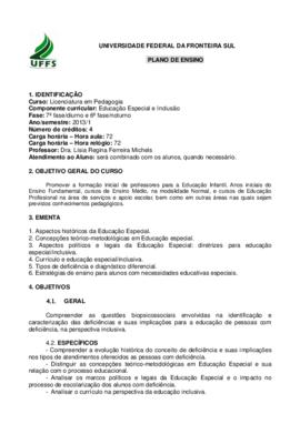 Educação Especial e Inclusão