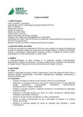 Organização do Espaço Mundial