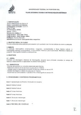 Teoria e Metodologia da História III