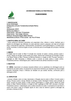 Fundamentos da Saúde Pública