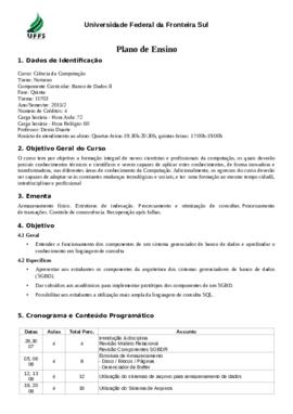 Banco de Dados II