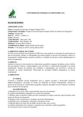 Estágio Curricular Supervisionado I