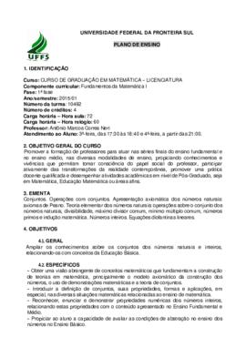 Fundamentos da Matemática I