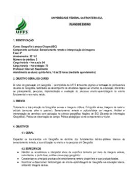Sensoriamento Remoto