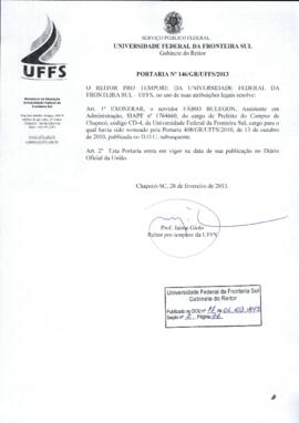 Portaria 146-GR-2013