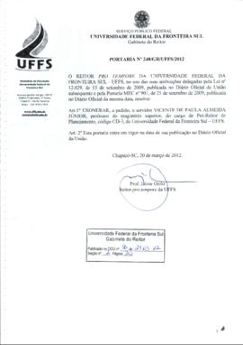 Portaria 240-GR-2012