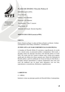 Filosofia Política II