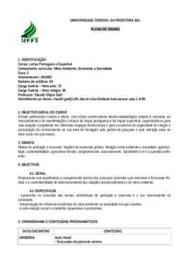 Meio Ambiente, Economia e Sociedade