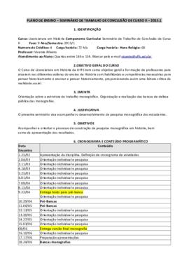Trabalho de Conclusão de Curso II