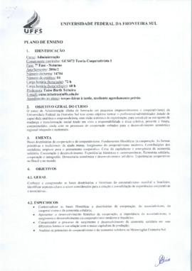 Teoria Cooperativista I