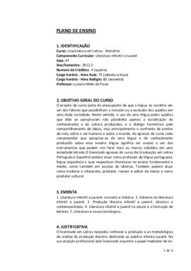 Literatura Infantil e Juvenil