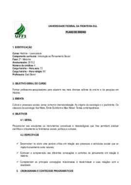 Introdução ao Pensamento Social