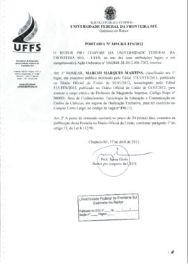 Portaria 349-GR-2012