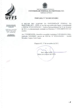 Portaria 741-GR-2011