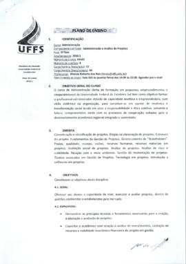 Administração e Análise de Projetos