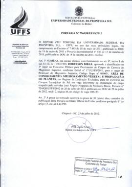 Portaria 756-GR-2012