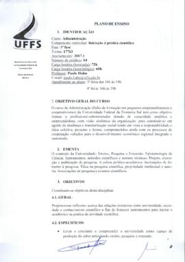 Iniciação à Prática Científica