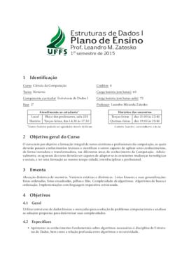 Estruturas de Dados I