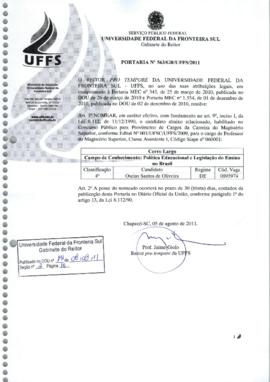 Portaria 563-GR-2011