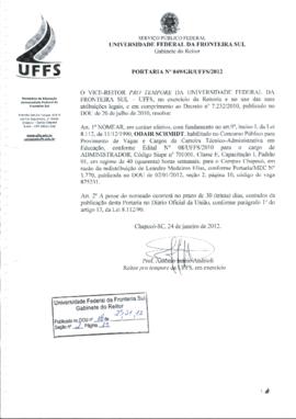 Portaria 049-GR-2012