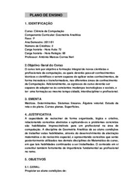 Geometria Analítica