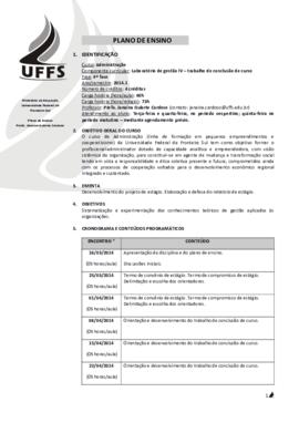 Laboratório de Gestão IV - Trabalho de Conclusão de Curso