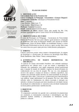 Introdução ao Pensamento Social