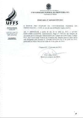 Portaria 469-GR-2012