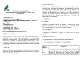 Estudos da Língua Espanhola  V - Fonética e Fonologia