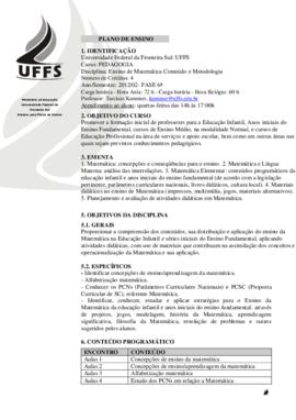 Ensino de Matemática: Conteúdo e Metodologia