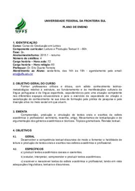 Leitura e Produção Textual II