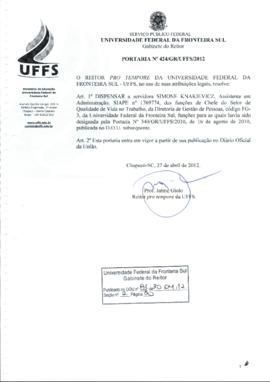 Portaria 424-GR-2012
